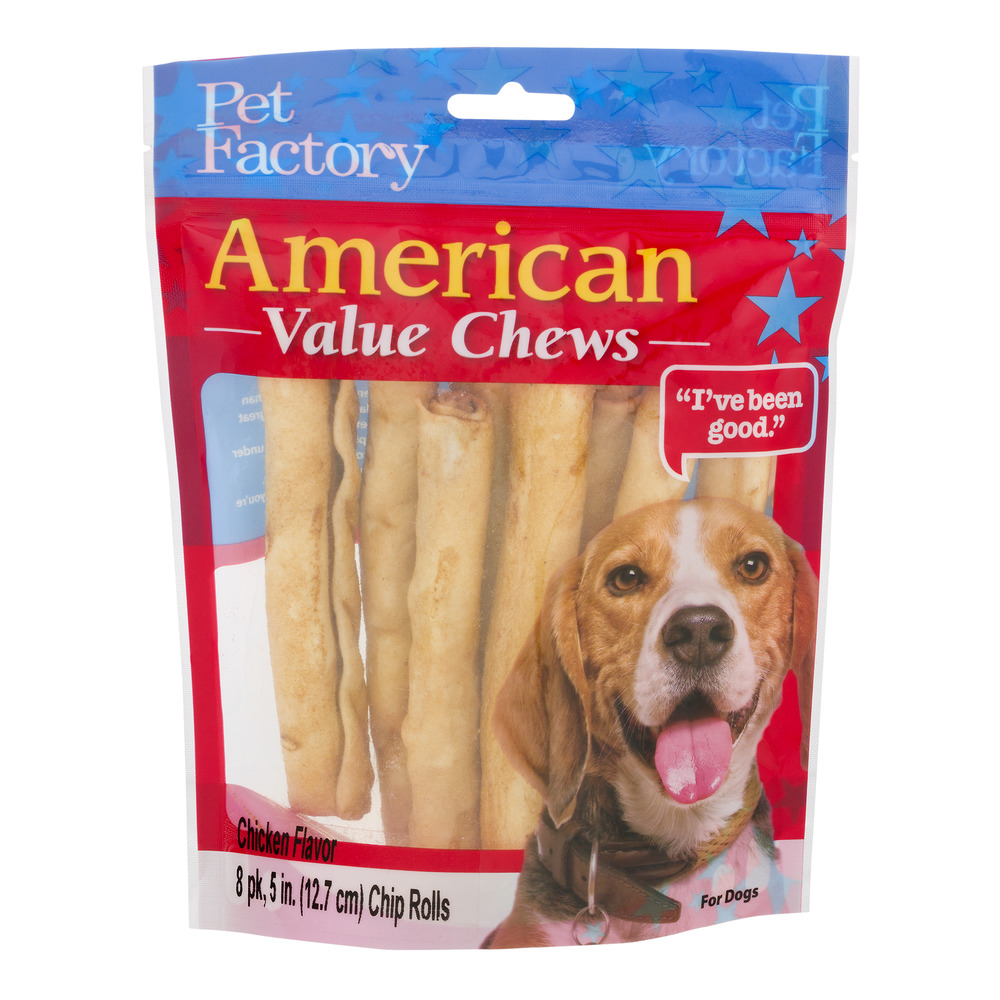 Picture of Pet Factory 949169 American Value Chicken Flavor Chip Rolls Dog Chews