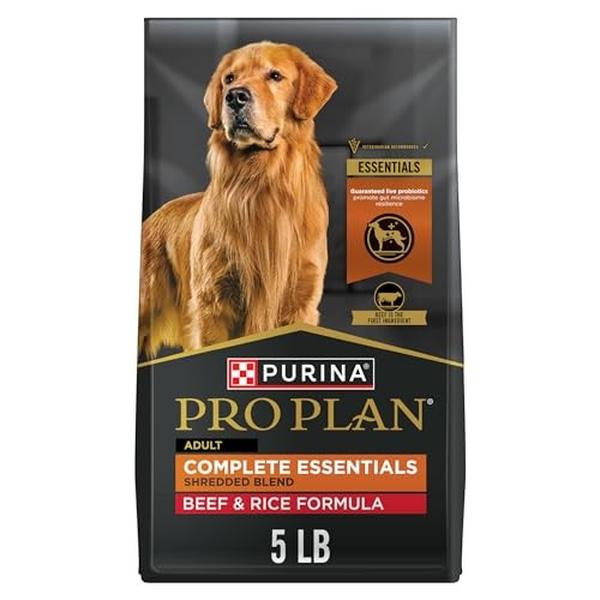 Picture of Nestle Purina Petcare 111328 5 lbs Complete Essentials Shredded Blend Beef & Rice Dry Dog Food with Probiotics - Pack of 5