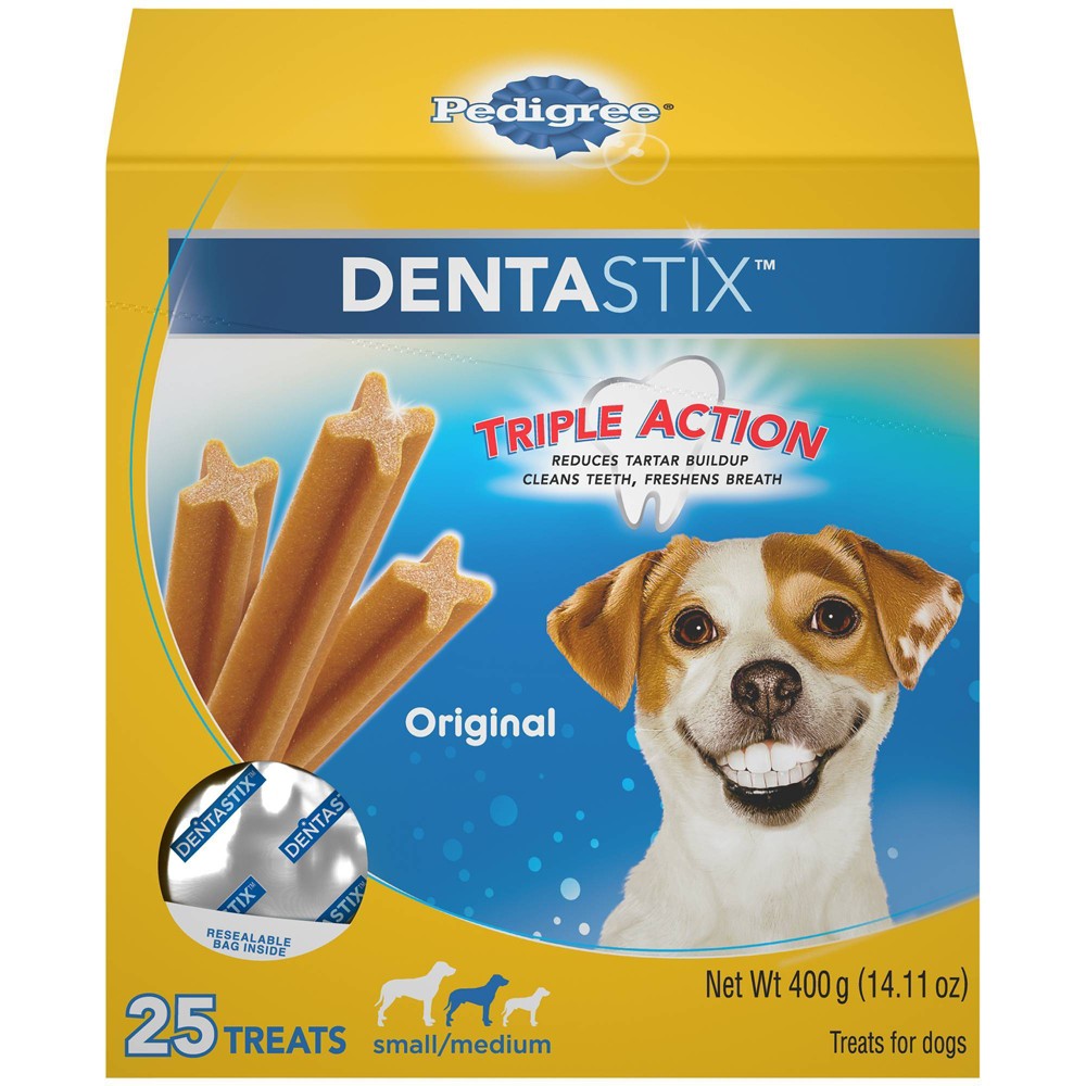 Picture of Mars Pet Care 797050 14.1 oz Pedigree Dentastix Original Flavor Bones Dog Dental Treats - Small-Medium - Pack of 4