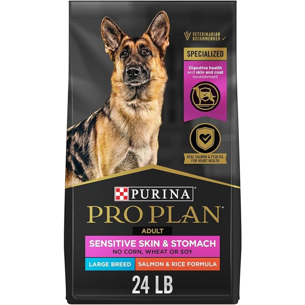 Picture of Nestle Purina Petcare 111325 24 lbs Pro Plan Sensitive Skin & Stomach Dog Food Large Breed Salmon & Rice Formula Bag