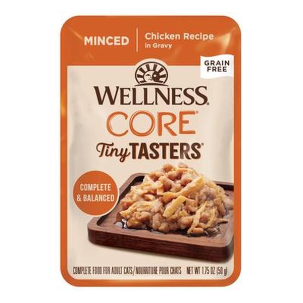 Picture of The Wellness Pet 635327 1.75 oz Core Tiny Tasters Wet Minced Chicken Cat Food - Pack of 12