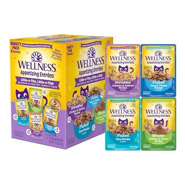 Picture of The Wellness Pet 104016 1.4 oz Appetizing Entrees Little-a-This Little-a-That Seafood & Poultry Natural Wet Cat Food - 3 Per Pack - Case of 8