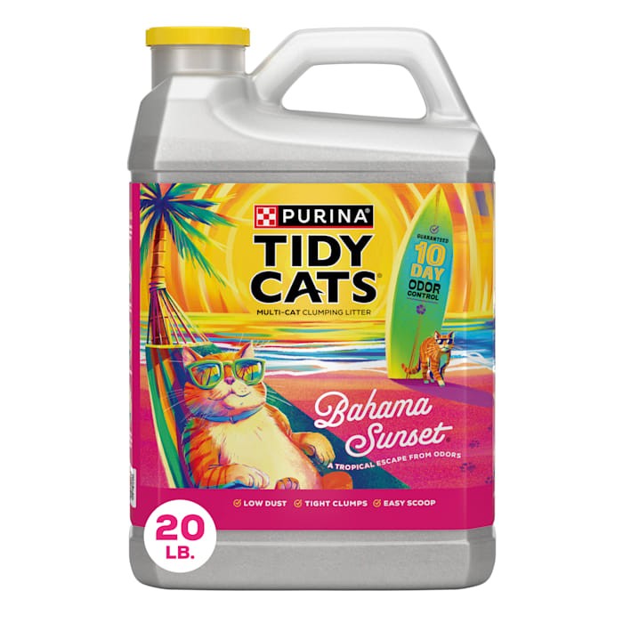 112247 20 lbs Tidy Cats Bahama Sunset Clumping Scented Low Dust Cat Litter - 2 Count