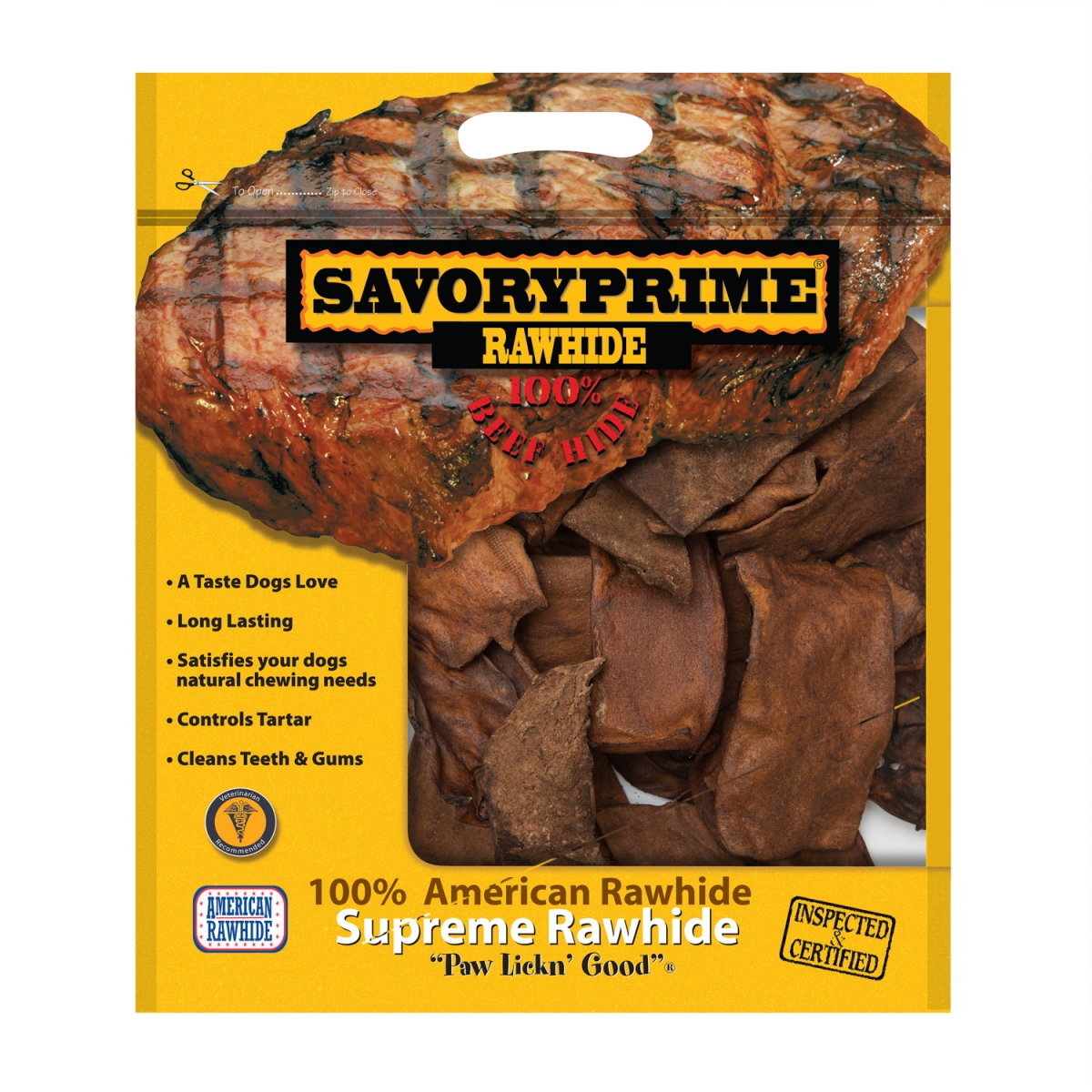 761433 2 x 6 in. No.2 Savory Prime Rawhide Beef Chips Dog Chew