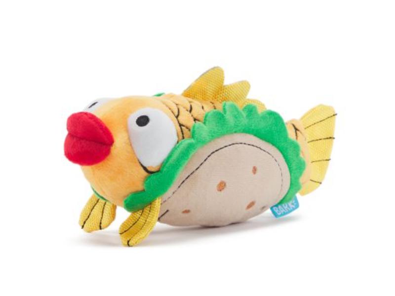 815001 Ernesto the Fish Taco Plush Dog Toy - Extra Small & Small