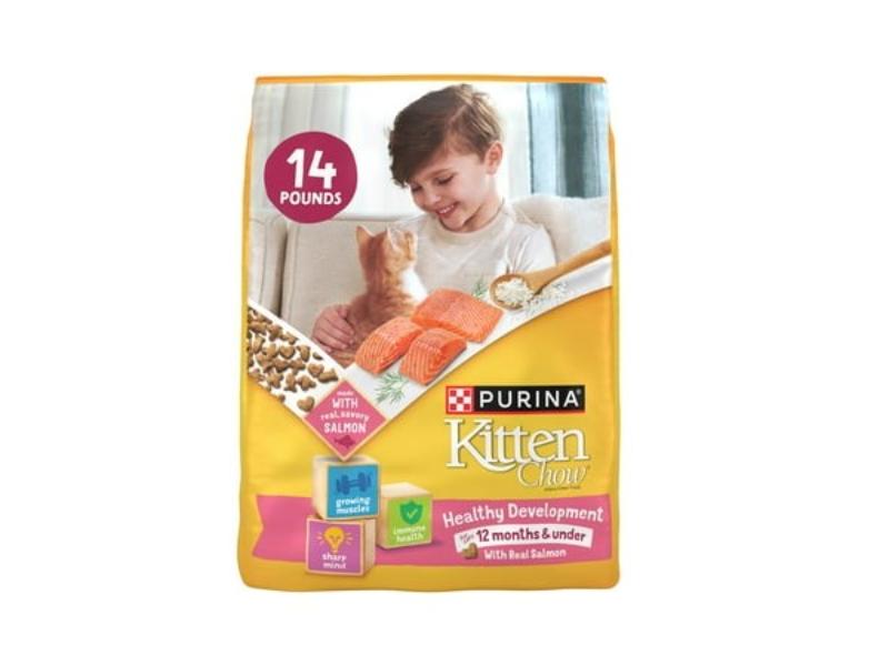 112255 14 lbs Kitten Chow Healthy Salmon Dry Cat Food