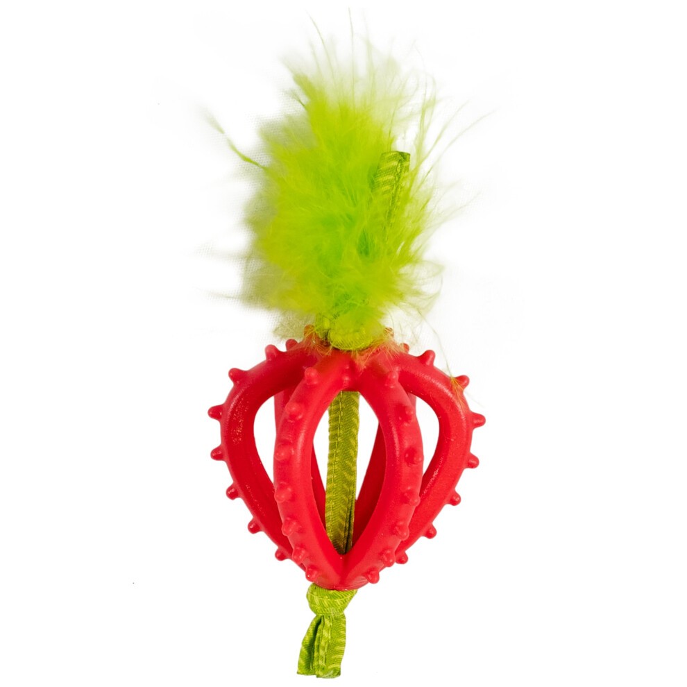 112551 Catstages Strawberry Teether Cat Toy, Pink - Pack of 3