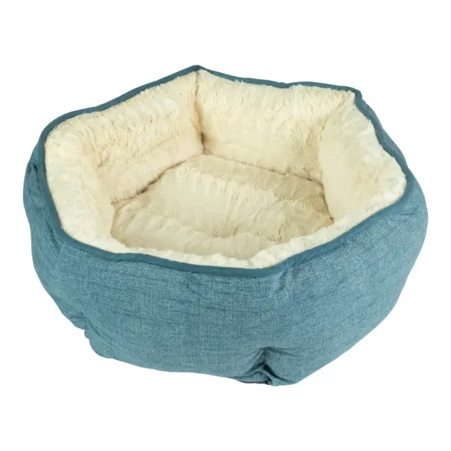 100965 23 in. Jake Hexagon Pet Bed for Dog & Cat - Blue - Medium