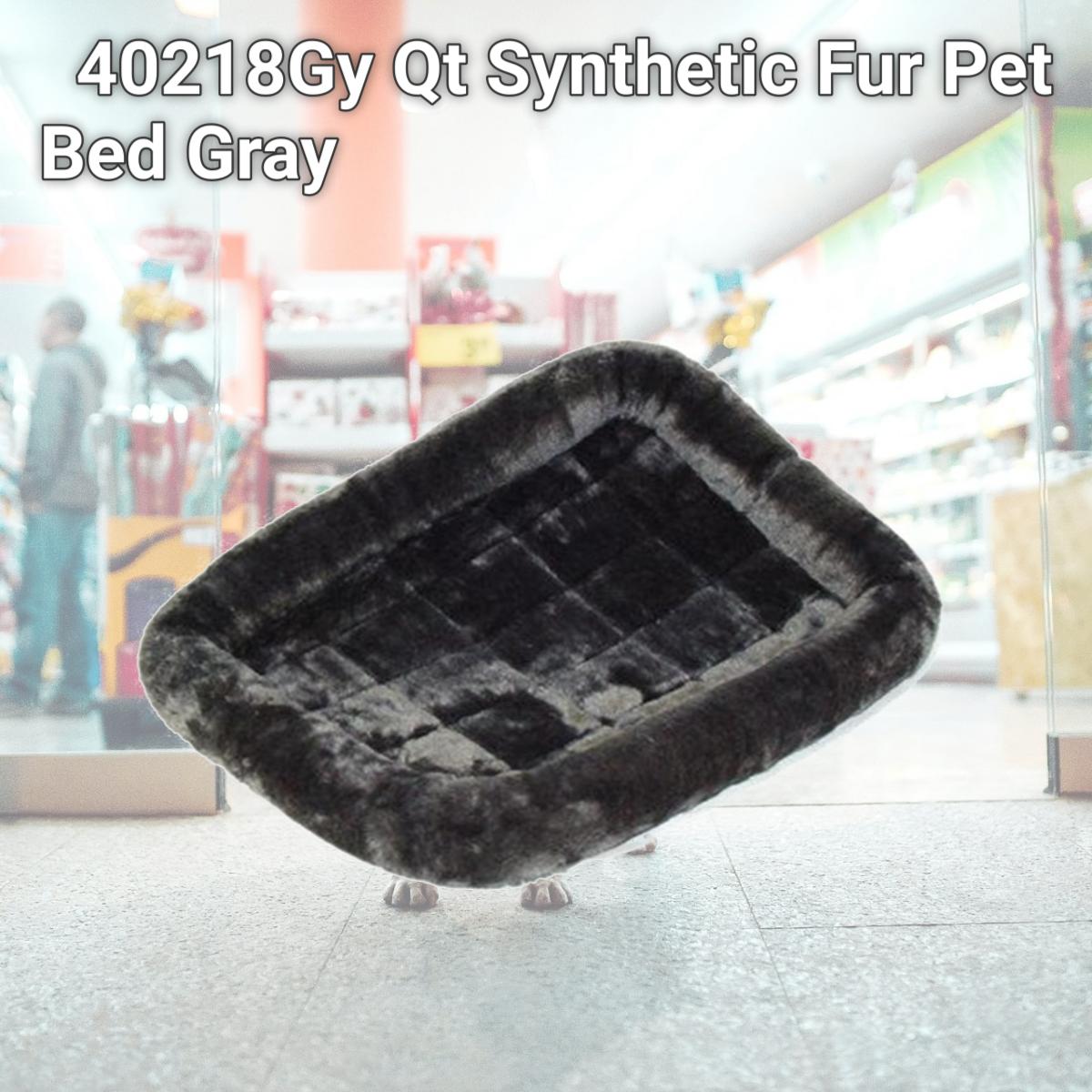 Picture of Midwest 277179 40218Gy Qt Synthetic Fur Pet Bed Gray