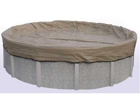 18 ft. Black & Tan Round Above Ground Winter Pool Cover,  20 Year