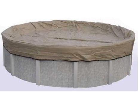 30 ft. Black & Tan Round Above Ground Winter Pool Cover, 20 Year