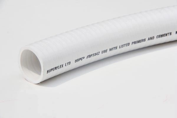 S-100-50WH 1 in. x 50 ft. 100-50WH Schedule 40 Flexible PVC Pipes, White