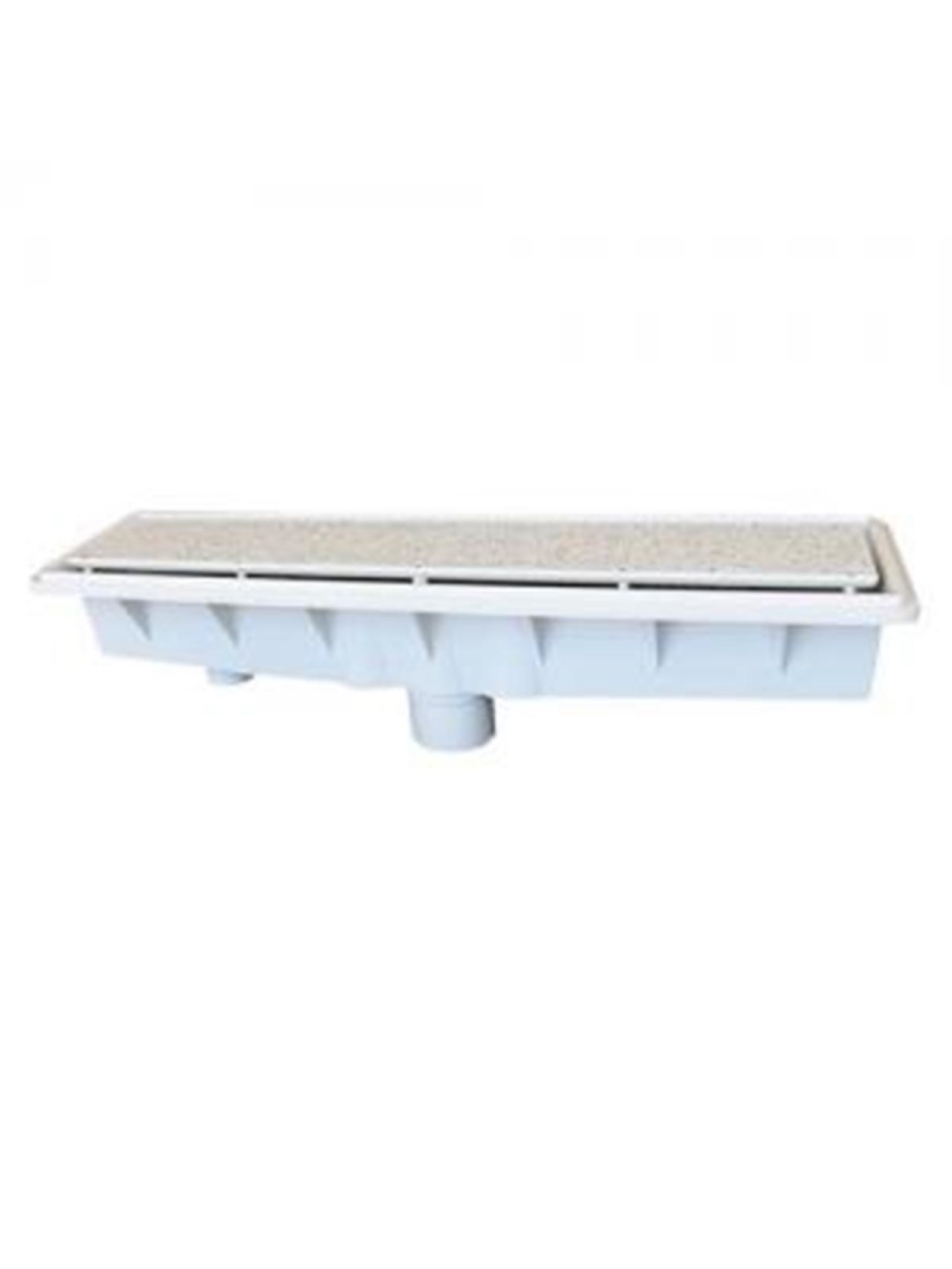 280076 Pebble Top AVSC Single Suction Channel Drain, Light Gray
