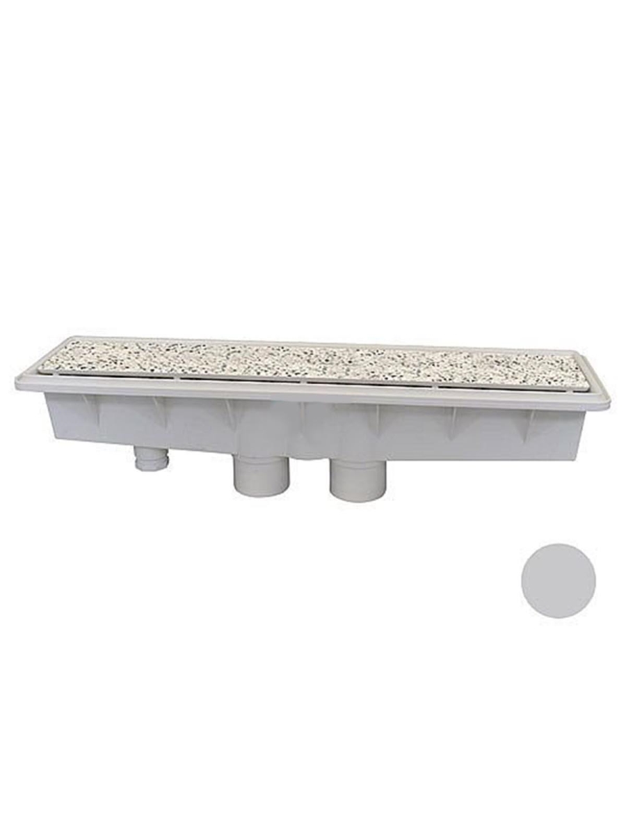 280083 AVSC PHX Dual Pebble Top Channel Drain, Light Gray