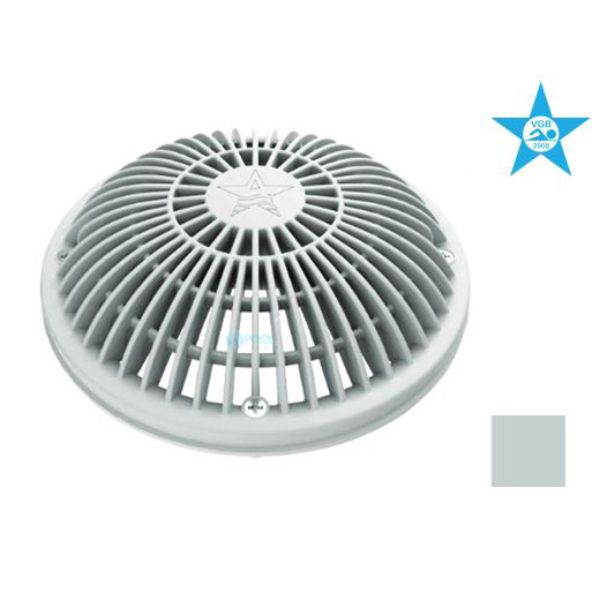 8MF103 8 in. Light Gray Moflow Suction Cover with Frame