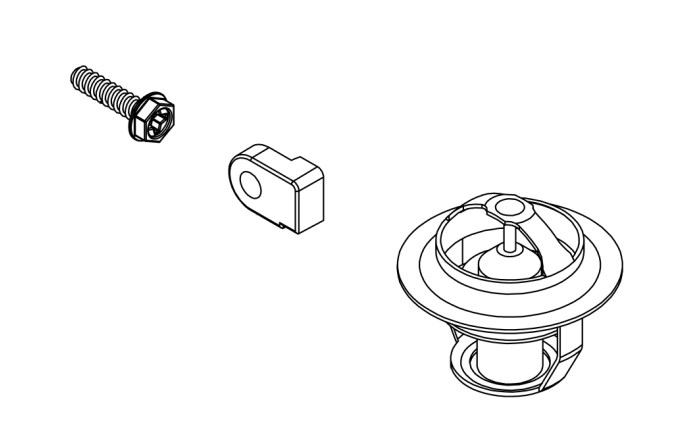 R0589701 110 deg JXiQ Thermal Regulating Valve, Silver