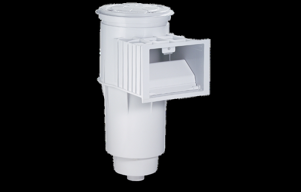 Pentair Water Pool & Spa 84420505 2 in. Admiral S20 Socket Concrete Skimmer with Circular Weir & Equalizer - White