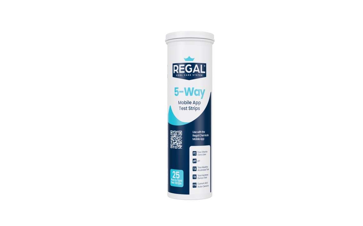RGL-47-0001 Regal 5-Way FC-pH-TA-TH-CYA Test Strips - 25 Count - 12 per Pack
