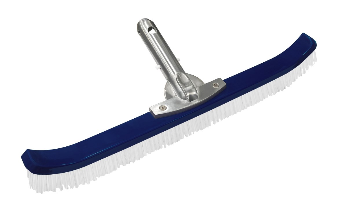 PS2048 18 in. Poly Brush with ABS Back & Metal Handle for Pool & Spa, White & Blue - 6 per Case