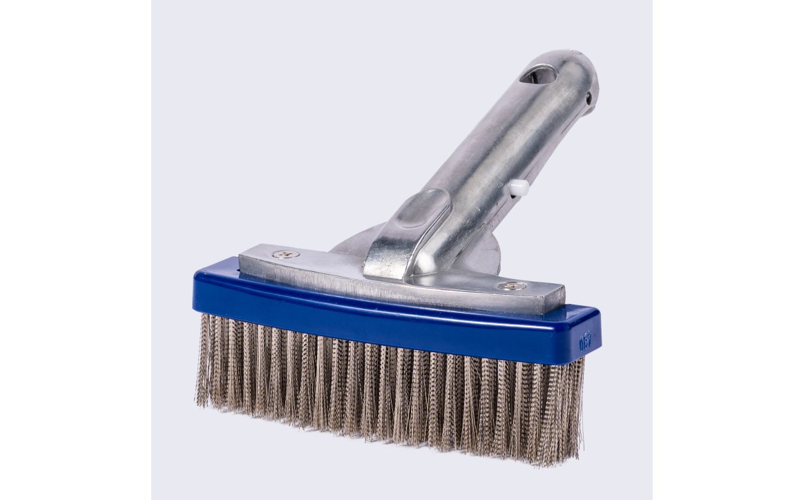 PS2035 5.5 in. Algae Brush with Stainless Steel Bristles & Metal Back for Pool - 6 per Case