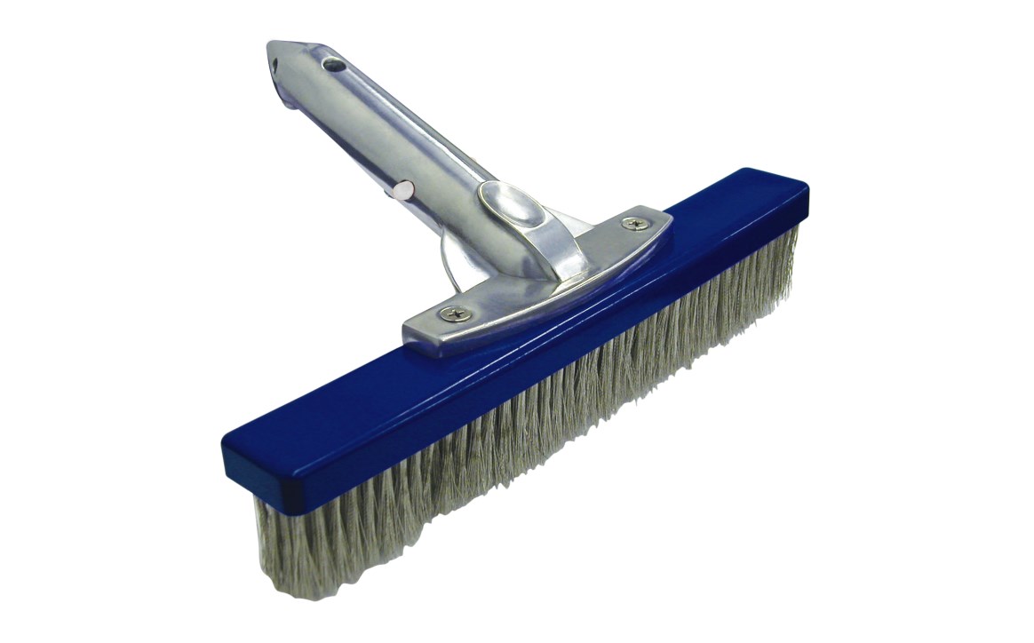 PS2036 10 in. Algae Brush with Stainless Steel Bristles & Metal Back for Pool - 6 per Case