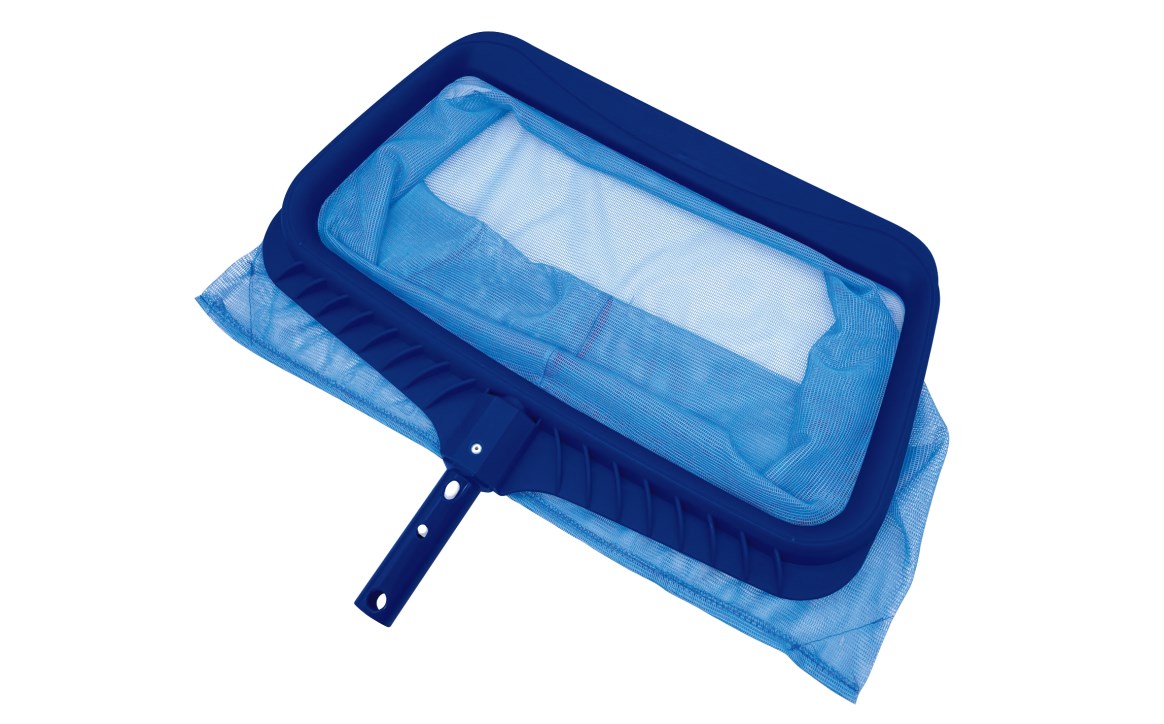 PS2013 Heavy Duty Leaf Rake with ABS Frame & Nylon Mesh Net for Pool, Blue - 12 per Case