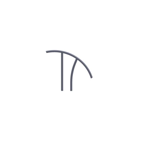 RAILMD44 44 in. Polished Modern Handrail, Silver - 0.06 in. Thickness