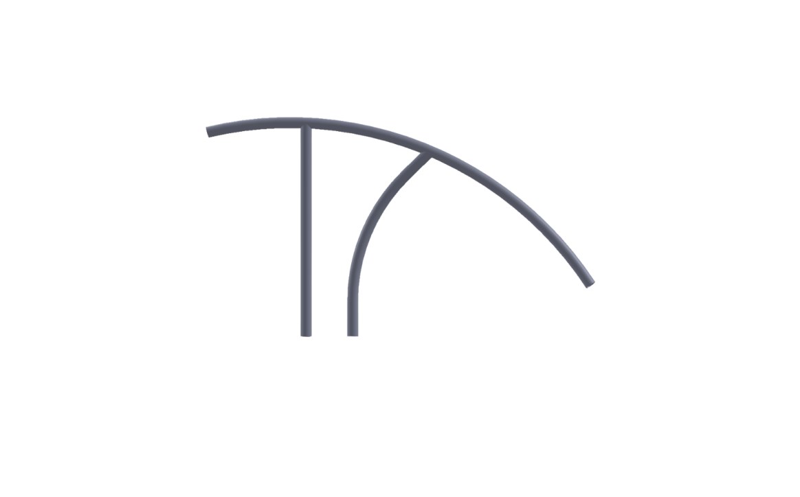 RAILMD66 66 in. Polished Modern Handrail, Silver - 0.065 in.