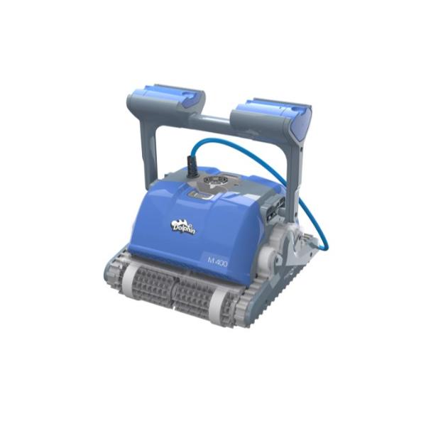 99991053-USI Dolphin M400 Robotic Pool Cleaner Without Caddy, Gray & Blue