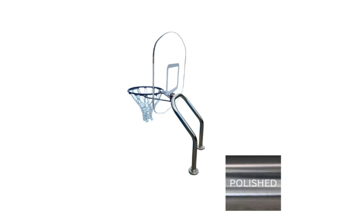 GPP-X2BB16-SS X2 Basketball Game with Polished Steel Dual Pole Frame, Net & No Anchor for Pool