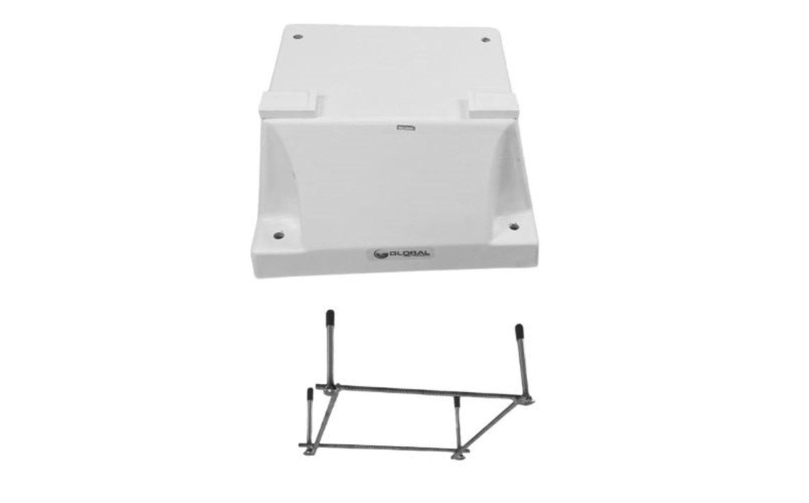 GPP-DB-4B12-W 12 in. White 4-Bolt Pattern Base for 6-8 ft. Board with Jig