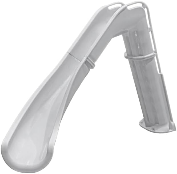 GPPS-BAX7-SQ-L Silver Quartz Bad Axe X7 Left Turn Pool Slide