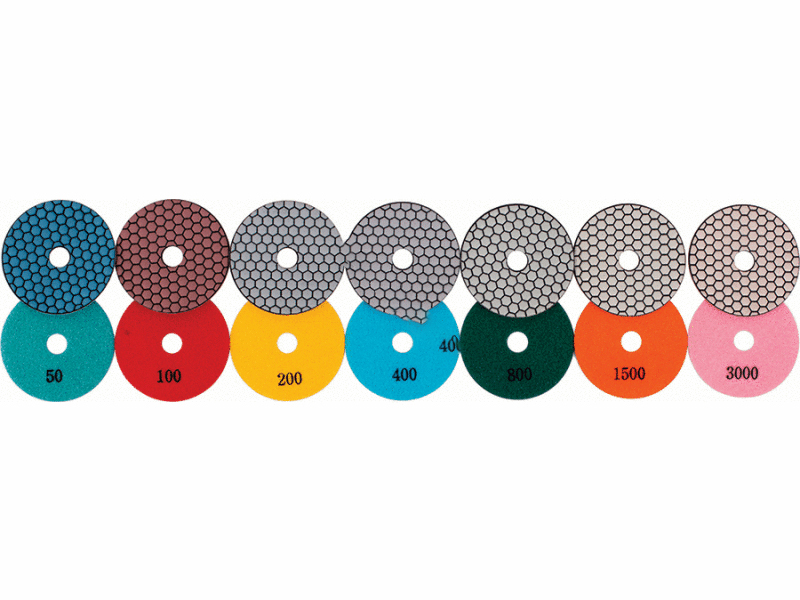 S-4DPPH200 4 x 0.62 in. 200 Grit Hexagon Dry Polishing Pad