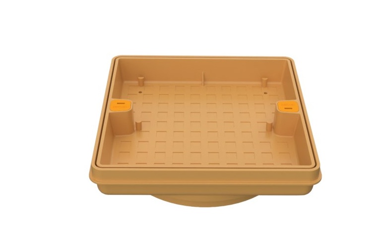 SFL10108 Tan Standard Skimmer Cover & Frame with 10 in. Fill-Lid