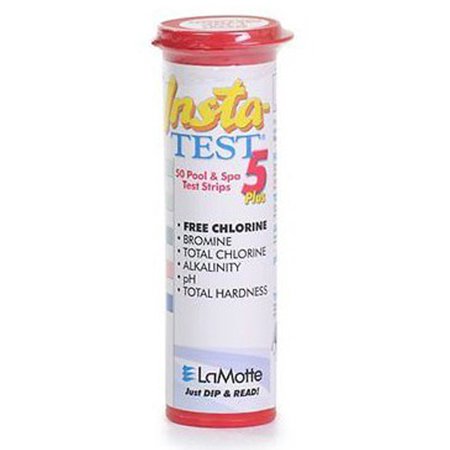 2977-BC-12 Insta Test 5 Plus Test Stripe, White - 50 Strips Per Bottle - 12 Per Case