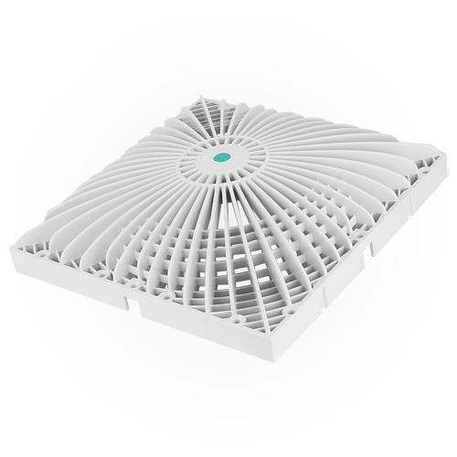 MoFlow 8in. Retrofit Suction Outlet Cover - White - Includes Screw & Bushing Kit - UV-Resistant