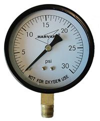 IPPG302-4L 2 in. 0-30 psi Plastic Pressure Gauge, 0.25 in. MIP Lower Mount