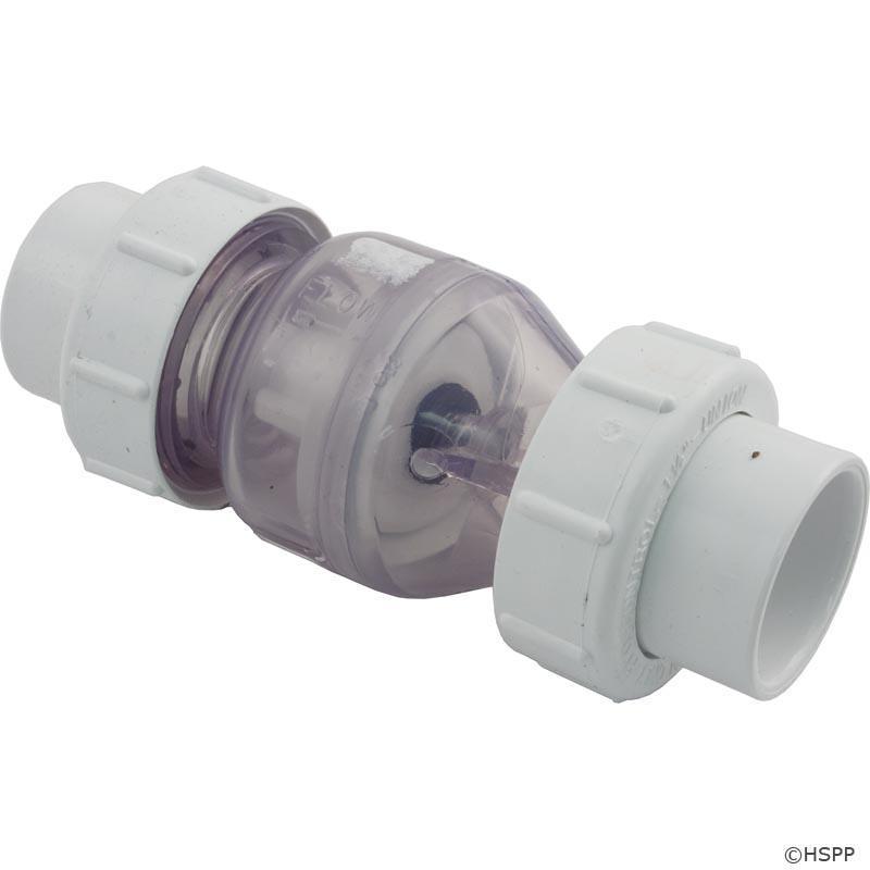 1.5 in. Slip x Slip Valve with Union, Clear