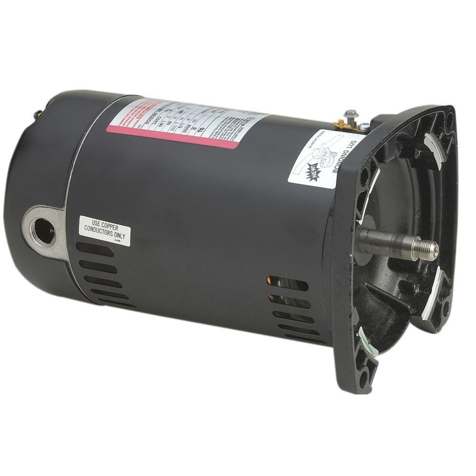 USQ1152 1.5 HP Square Flange Up-Rated Two-Compartment Pool Filter Motor 48Y Threaded Shaft
