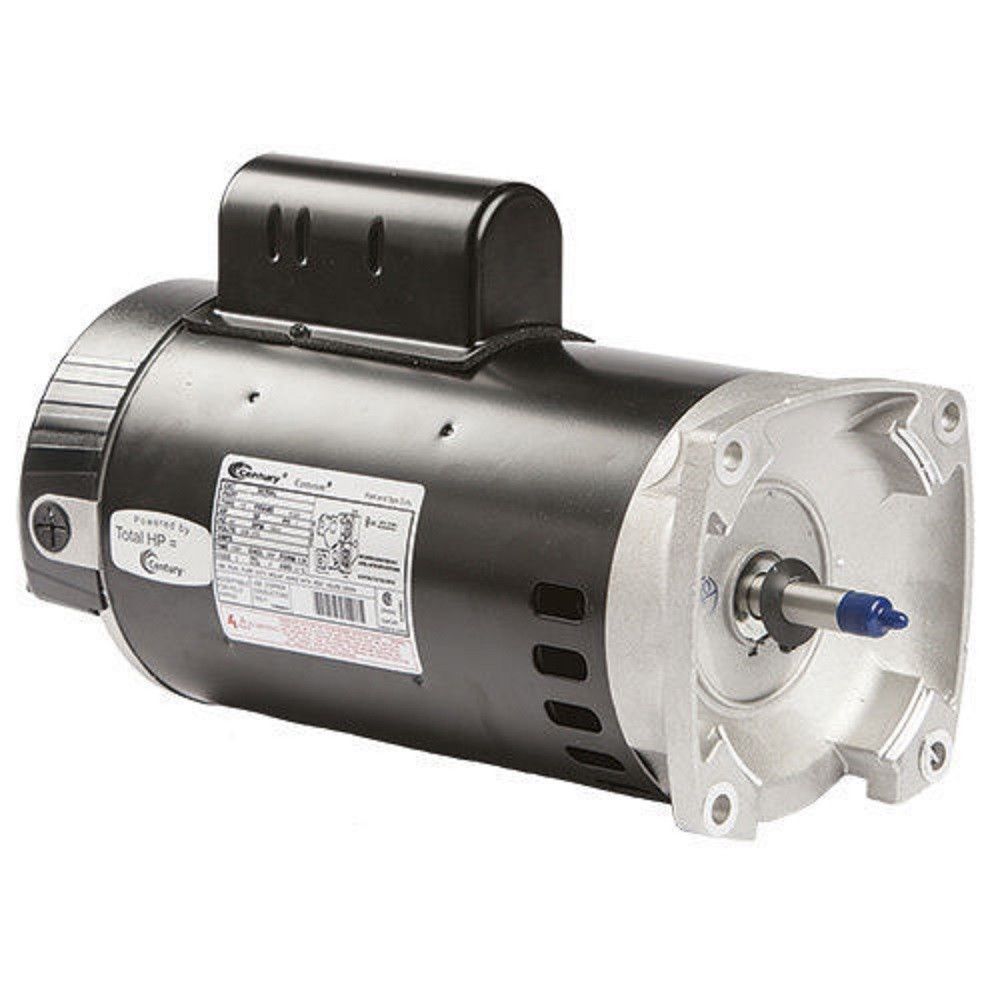 B2841V1 1 HP E-Plus Square Flange Full-Rated Pool & Spa Pump Motor 56Y Threaded Shaft
