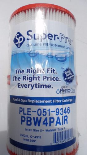 PBW4PAIR SPG 3 oz 3.75 in. 6 sq ft. Replacement Filter Cartridge for Intex Sand-N-Sun D Wal Mart Simple Set Type 1, Aqua Leisure Size 1