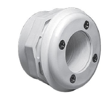 400-9060B Steel Wall Fitting Assembly with Combo Spacer & Locknut - White