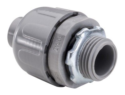 0.5 in. Gray Nylon Straight Liquidtight Connector
