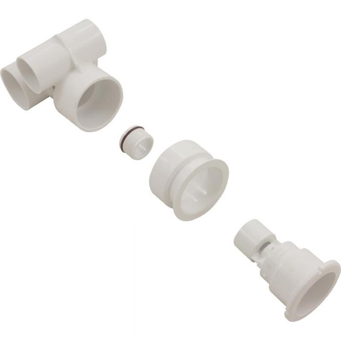 Air & Water Threaded Ring Tee Assembly - White - Pack of 15 - Durable Design