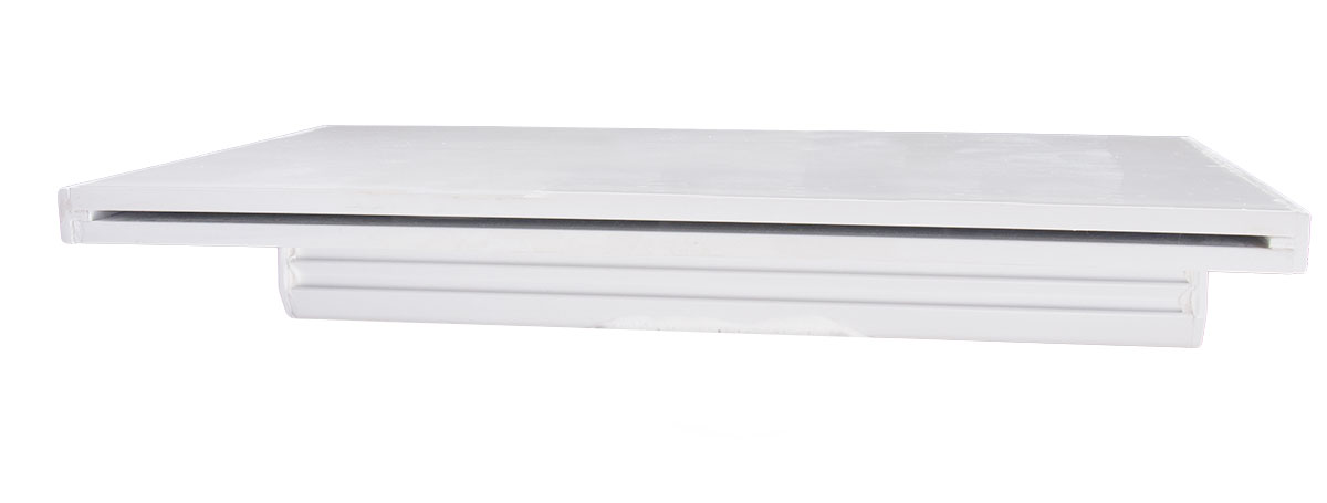 24 x 6 in. Natural Wonders Lip Waterfall Bottom Feed, White