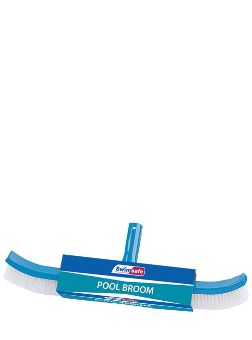 18 in. Swimsafe Pool Broom Plastic Nylon Bristle