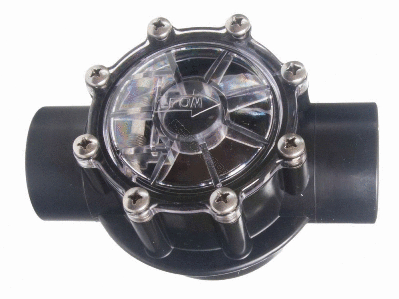 25830-704-000 180 deg Hydroseal-TM Serviceable Check Valve with 1.5 in. Socket x 2 in. Spigot - Black