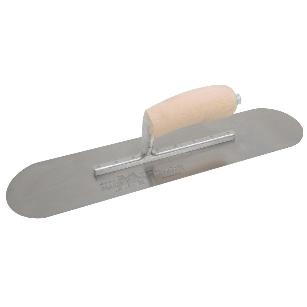 16 x 3 in. Pool Trowel Stainless Steel - Wood Handle