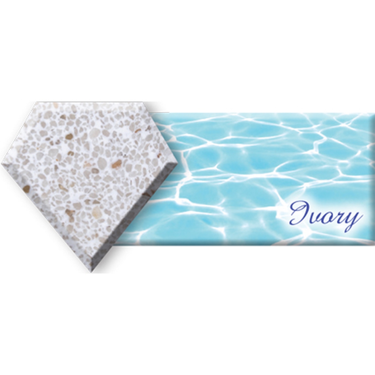 Exposed Aggregate Pre-Blended Diamond Brite Ivory Pool Plaster - Ivory