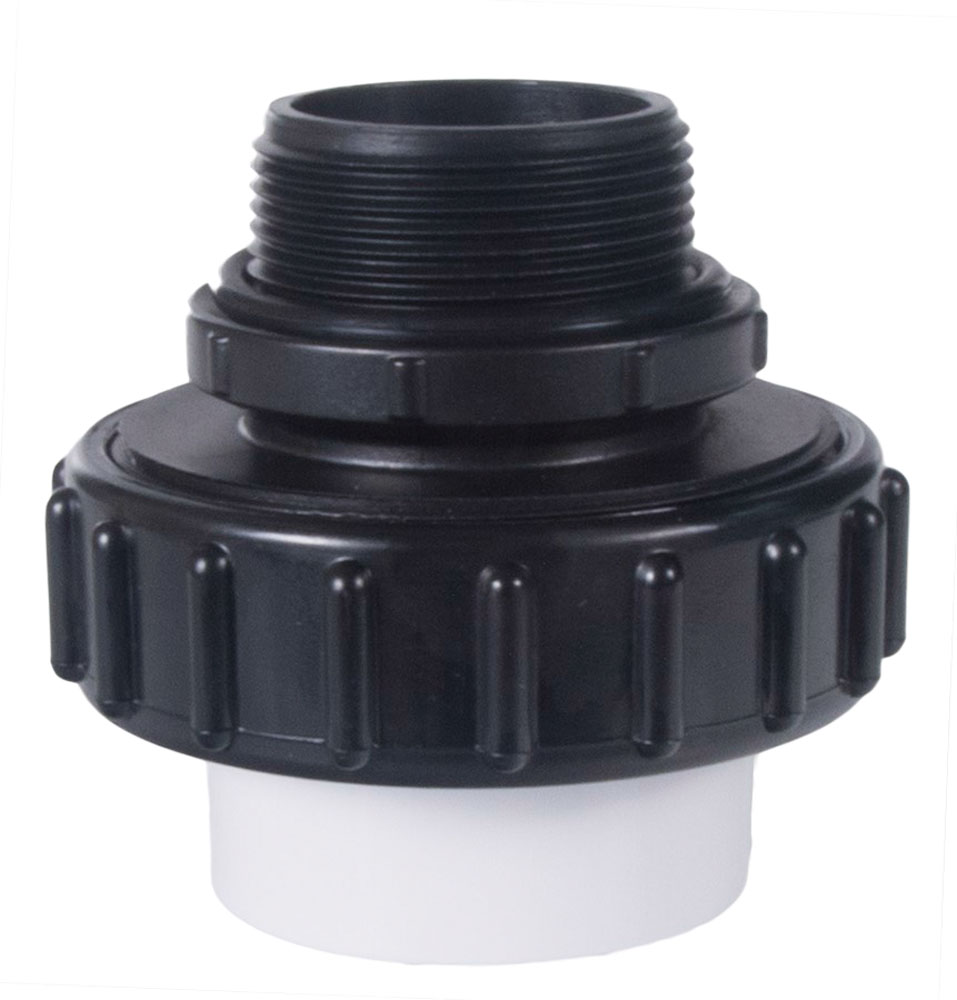 High Temp Self-Sealing Union - Black - 2.5 in. - Durable O-Ring Included